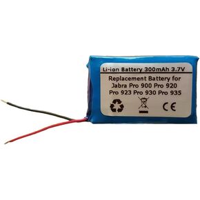 300mAh 3.7V Replacement Battery for Jabr a Pro 900, Pro 920, Pro 923, Pro 930, Pro 935