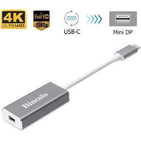 USB C to Mini DisplayPort Adapter, USB-C Type-C(Thunderbolt 3) to Mini Display Port 4K 60HZ Adapter for MacBook Pro, New MacBook, LED Cinema Display