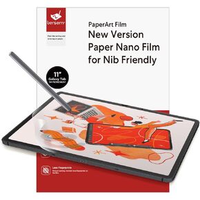 bersem 2 PACK Paper Screen Protector Designed for Samsung Galaxy Tab S9 / Tab S9 FE/Tab S8 / Tab S7 11 inch, Anti Glare, Like Drawing on Paper