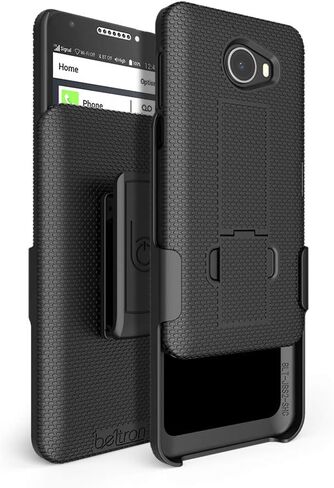 BELTRON Jitterbug Smart2 Case with Belt Clip Holster Combo, Slim Protective Grip Case with Kickstand for Jitterbug Smart 2 Easy-to-Use 5.5" Smartphone for Seniors by GreatCall (5049SJBS2) - Black in Saudi Arabia