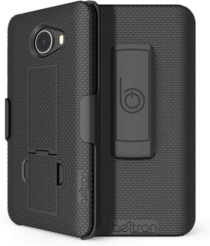 BELTRON Jitterbug Smart2 Case with Belt Clip Holster Combo, Slim Protective Grip Case with Kickstand for Jitterbug Smart 2 Easy-to-Use 5.5" Smartphone for Seniors by GreatCall (5049SJBS2) - Black in Saudi Arabia