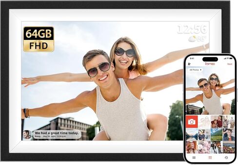 WiFi Digital Picture Frame 10.1 Inch Smart Digital Photo Frame with IPS Touch Screen HD Display, Auto-Rotate, Easy Setup in Saudi Arabia