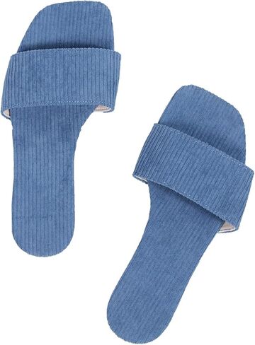 صندل نسائي صيفي مسطح مفتوح من الأمام من Verdusa حذاء مسطح للشاطئ in Kuwait