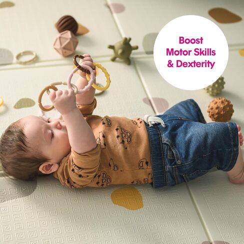 لعبة Edushape Sensory Linkets Boho Chic Baby، 12 قطعة - ألعاب ربط ملونة نابضة بالحياة وفريدة من نوعها - تعزز التطور الإدراكي، STEM، المهارات الحركية الدقيقة، الحواس اللمسية للأطفال من أي عمر in Kuwait