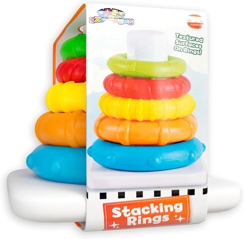 برج التعلم المصاصة للأطفال الصغار: حلقات متراصة للرضع والأطفال الصغار - ألعاب مونتيسوري قابلة للتكديس للأطفال الصغار، تشجع الإبداع والتنسيق in Kuwait