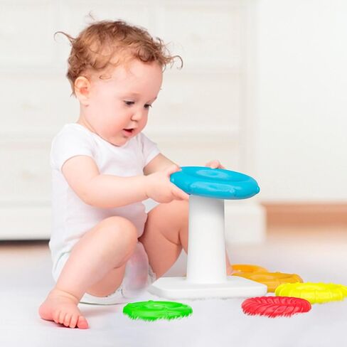 برج التعلم المصاصة للأطفال الصغار: حلقات متراصة للرضع والأطفال الصغار - ألعاب مونتيسوري قابلة للتكديس للأطفال الصغار، تشجع الإبداع والتنسيق in Kuwait