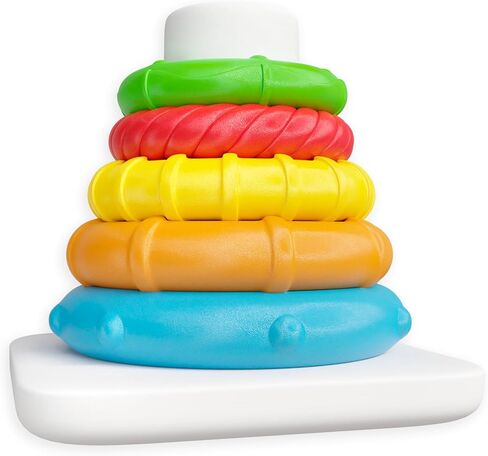 برج التعلم المصاصة للأطفال الصغار: حلقات متراصة للرضع والأطفال الصغار - ألعاب مونتيسوري قابلة للتكديس للأطفال الصغار، تشجع الإبداع والتنسيق in Kuwait