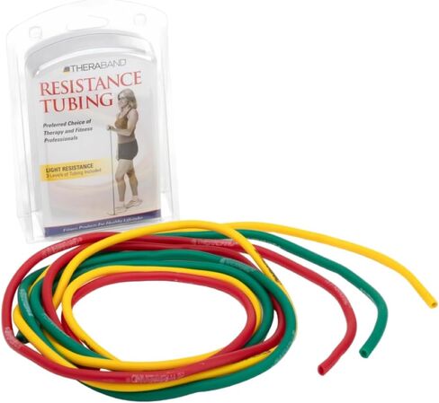 THERABAND Elastic Resistance Bands and Tubing Overdoor Accessories Kit, with Assist Strap, Soft Grip Handles, and Door Anchor for Overhead Shoulder Rehab, At-Home Physical Therapy, Upper Body Exercise in Saudi Arabia
