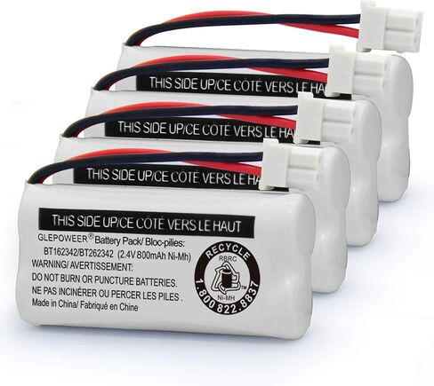 BT162342 BT262342 بطاريات الهاتف اللاسلكي متوافقة مع BT183342 BT283342 BT166342 BT266342 CS6114 CS6419 CS6719 EL52300 CL80111 الهاتف (4 حزمة) in Kuwait