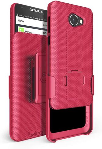 حافظة BELTRON Jitterbug Smart2 مع مجموعة حافظة بمشبك حزام، حافظة حماية نحيفة مع مسند لهاتف Jitterbug Smart 2 سهل الاستخدام مقاس 5.5 بوصة للهاتف الذكي لكبار السن من GreatCall (5049SJBS2) - أسود in Kuwait