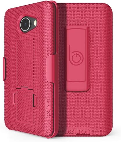 حافظة BELTRON Jitterbug Smart2 مع مجموعة حافظة بمشبك حزام، حافظة حماية نحيفة مع مسند لهاتف Jitterbug Smart 2 سهل الاستخدام مقاس 5.5 بوصة للهاتف الذكي لكبار السن من GreatCall (5049SJBS2) - أسود in Kuwait