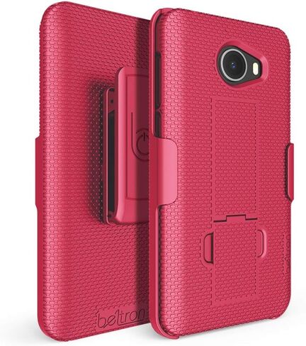 حافظة BELTRON Jitterbug Smart2 مع مجموعة حافظة بمشبك حزام، حافظة حماية نحيفة مع مسند لهاتف Jitterbug Smart 2 سهل الاستخدام مقاس 5.5 بوصة للهاتف الذكي لكبار السن من GreatCall (5049SJBS2) - أسود in Kuwait