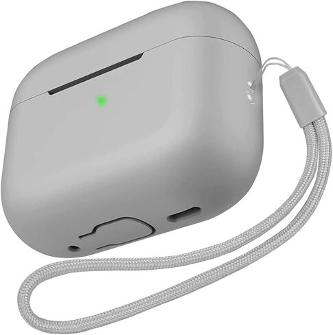 حافظة AirPods Pro 2، AirPods Pro الجيل الثاني [2022] غطاء سماعة رأس من السيليكون الناعم المقاوم للصدمات مع حزام اليد، يدعم الشحن اللاسلكي [مصباح LED أمامي مرئي] (بني) in Saudi Arabia