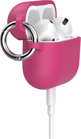 Speck AirPods Pro Case - for Apple AirPods Pro 1st Gen & AirPods Pro 2nd Gen - Durable Soft-Touch Coating with Carabiner Attachment - Presidio Amazing Purple/Soft Rose Gold in Saudi Arabia