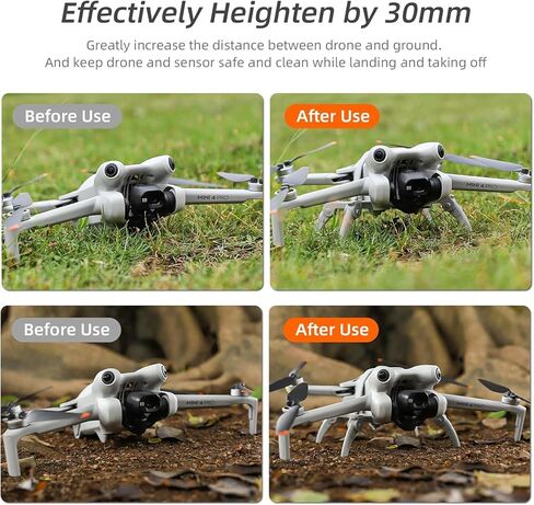 معدات الهبوط لـ DJI Mini 4 Pro، طقم تمديد قابل للطي لطائرة Drone Spider Leg لملحقات الطائرة بدون طيار DJI Mini 4 Pro (برتقالي) in Kuwait