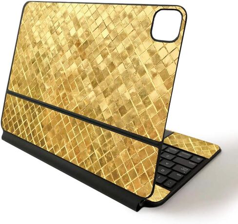 MightySkins Skin for Apple Magic Keyboard for iPad Pro 11-inch (2020) - Sushi | Protective, Durable, and Unique Vinyl Decal wrap Cover, Black Leather (APIPSK1120-Black Leather) in Saudi Arabia