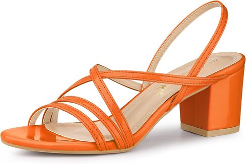 Allegra K Women's Strappy Slingback Chunky Heels Slide Sandals in Saudi Arabia