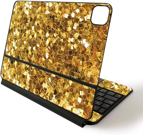 MightySkins Skin for Apple Magic Keyboard for iPad Pro 11-inch (2020) - Sushi | Protective, Durable, and Unique Vinyl Decal wrap Cover, Black Leather (APIPSK1120-Black Leather) in Saudi Arabia