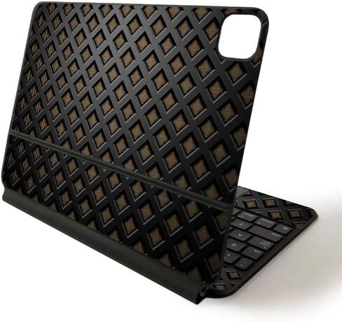 MightySkins Skin for Apple Magic Keyboard for iPad Pro 11-inch (2020) - Sushi | Protective, Durable, and Unique Vinyl Decal wrap Cover, Black Leather (APIPSK1120-Black Leather) in Saudi Arabia