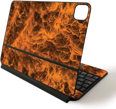 MightySkins Skin for Apple Magic Keyboard for iPad Pro 11-inch (2020) - Sushi | Protective, Durable, and Unique Vinyl Decal wrap Cover, Black Leather (APIPSK1120-Black Leather) in Saudi Arabia