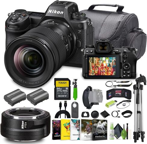 Nikon Z6III Mirrorless Camera with 24-120mm lens Bundle Kit with NIKKOR Z MC 105mm f/2.8 VR S Macro Lens + 64GB UHS-II SDXC Memory Card + Cleaning Kit + Camara Bag + Accessories (Renewed) in Saudi Arabia