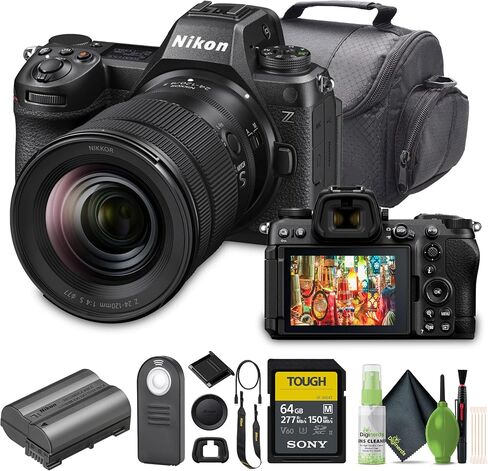 كاميرا Nikon Z6III بدون مرآة مع مجموعة عدسات مقاس 24-120 مم مع عدسة NIKKOR Z MC مقاس 105 مم f/2.8 VR S ماكرو + بطاقة ذاكرة UHS-II SDXC سعة 64 جيجابايت + طقم تنظيف + حقيبة كامارا + ملحقات (متجددة) in Saudi Arabia