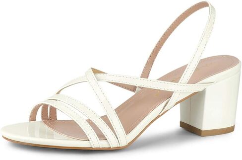 Allegra K Women's Strappy Slingback Chunky Heels Slide Sandals in Saudi Arabia