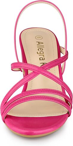 Allegra K Women's Strappy Slingback Chunky Heels Slide Sandals in Saudi Arabia