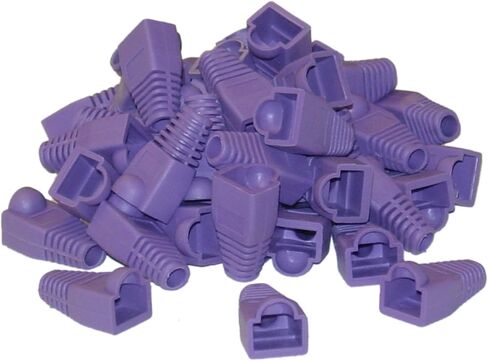 CableWholesale RJ45 Ethernet Network Cable Strain Relief Boots, RJ45 Boot Cover Fits Cat5, Cat5e, Cat6 Ethernet LAN Cable Connectors, 50 Pieces Per Bag, Gray in Kuwait