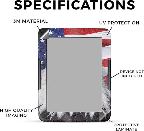 Carbon Fiber Tablet Skin Compatible with Barnes & Noble Nook GlowLight 4e (2022) - Accident - Premium 3M Vinyl Protective Wrap Decal Cover - Easy to Apply | Crafted in The USA by MightySkins in Saudi Arabia