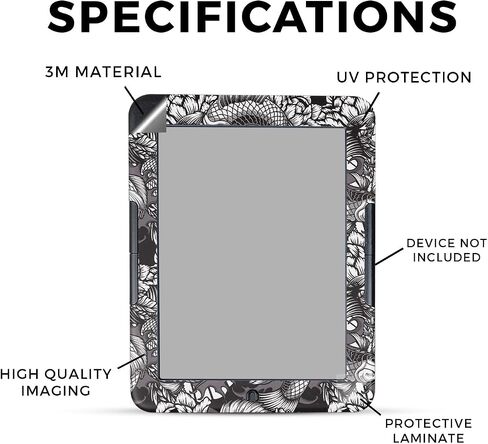 Carbon Fiber Tablet Skin Compatible with Barnes & Noble Nook GlowLight 4e (2022) - Accident - Premium 3M Vinyl Protective Wrap Decal Cover - Easy to Apply | Crafted in The USA by MightySkins in Saudi Arabia