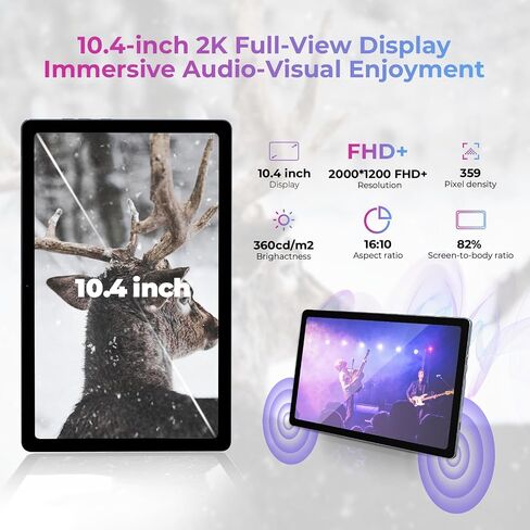جهاز لوحي HOTWAV Pad 8 Android 13 بشاشة 10.4 بوصة، 16 جيجابايت + 256 جيجابايت + 1 تيرابايت TF، جهاز لوحي ثماني النواة، 2000 × 1200 FHD +، كاميرا 13 ميجابكسل + 5 ميجابكسل، بطارية 7500 مللي أمبير، 4G LTE/5G WiFi/شريحتي اتصال/OTG/GPS in Kuwait
