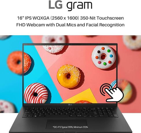 كمبيوتر محمول LG Gram 16 خفيف الوزن يعمل باللمس للأعمال 2024، شاشة 16 بوصة IPS WQXGA 2560 x 1600، الجيل الثالث عشر Intel 12-Core i7-1360P، ذاكرة الوصول العشوائي 16 جيجابايت، 1 تيرابايت SSD، رسومات Iris Xe، لوحة مفاتيح بإضاءة خلفية، Windows 11 Pro in Saudi Arabia