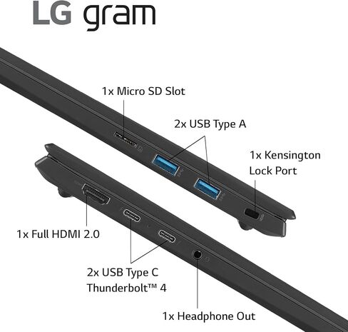 كمبيوتر محمول LG Gram 16 خفيف الوزن يعمل باللمس للأعمال 2024، شاشة 16 بوصة IPS WQXGA 2560 x 1600، الجيل الثالث عشر Intel 12-Core i7-1360P، ذاكرة الوصول العشوائي 16 جيجابايت، 1 تيرابايت SSD، رسومات Iris Xe، لوحة مفاتيح بإضاءة خلفية، Windows 11 Pro in Saudi Arabia