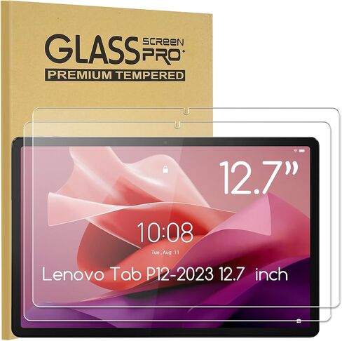 واقي شاشة من الزجاج المقوى من KEANBOLL مكون من قطعتين لجهاز Lenovo Tab P12 (12.7 بوصة، إصدار 2023)، - زجاج مقسى، فائق الوضوح in Saudi Arabia