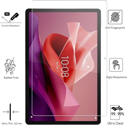 واقي شاشة من الزجاج المقوى من KEANBOLL مكون من قطعتين لجهاز Lenovo Tab P12 (12.7 بوصة، إصدار 2023)، - زجاج مقسى، فائق الوضوح in Saudi Arabia