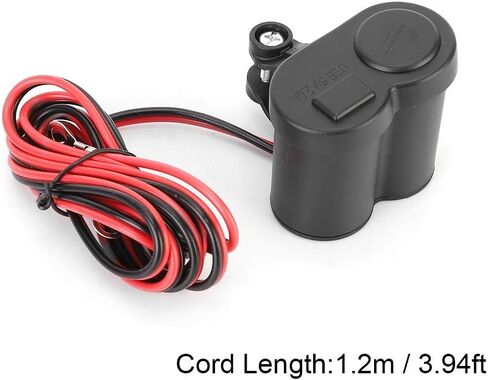 KIMISS Dual USB, 12~24V Motorcycle Cigarette Lighter 2 in 1 Universal Motorcycle USB Charging Port Waterproof Socket in Saudi Arabia