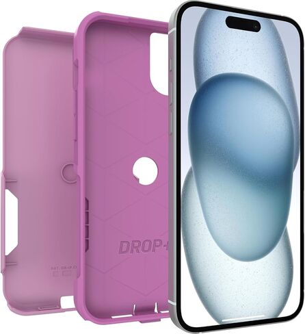 OtterBox iPhone 15 Plus & iPhone 14 Plus (فقط) - حافظة سلسلة Commuter - Run Wildflower (وردي) - نحيف وقوي - مناسب للجيب - مع حماية للمنافذ - تغليف غير قابل للبيع بالتجزئة in Saudi Arabia