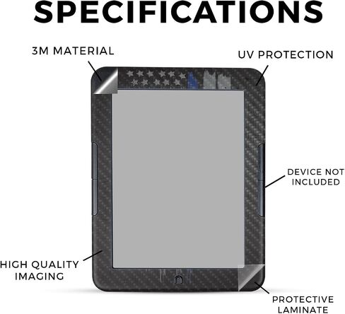 Carbon Fiber Tablet Skin Compatible with Barnes & Noble Nook GlowLight 4 (2021) - 13th Nightmare - Premium 3M Vinyl Protective Wrap Decal Cover - Easy to Apply | Crafted in The USA by MightySkins in Saudi Arabia