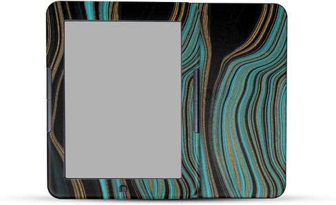 Carbon Fiber Tablet Skin Compatible with Barnes & Noble Nook GlowLight 4 (2021) - Aqua Swirl - Premium 3M Vinyl Protective Wrap Decal Cover - Easy to Apply | Crafted in The USA by MightySkins in Saudi Arabia