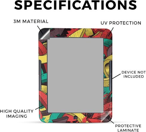 Carbon Fiber Tablet Skin Compatible with Barnes & Noble Nook GlowLight 4 (2021) - Blue Meanies - Premium 3M Vinyl Protective Wrap Decal Cover - Easy to Apply | Crafted in The USA by MightySkins in Saudi Arabia