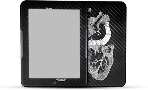 Carbon Fiber Tablet Skin Compatible with Barnes & Noble Nook GlowLight 4 (2021) - Aqua Swirl - Premium 3M Vinyl Protective Wrap Decal Cover - Easy to Apply | Crafted in The USA by MightySkins in Saudi Arabia