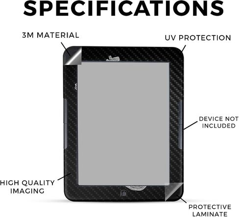 Carbon Fiber Tablet Skin Compatible with Barnes & Noble Nook GlowLight 4 (2021) - Aqua Swirl - Premium 3M Vinyl Protective Wrap Decal Cover - Easy to Apply | Crafted in The USA by MightySkins in Saudi Arabia