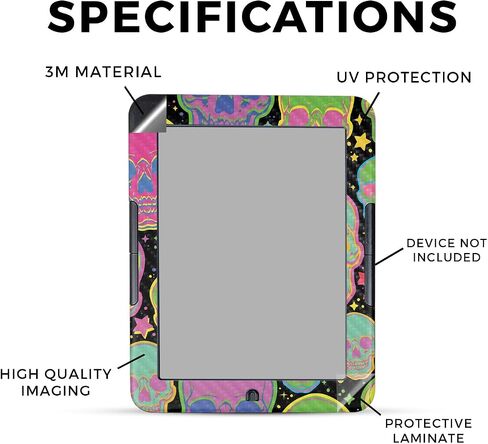 Carbon Fiber Tablet Skin Compatible with Barnes & Noble Nook GlowLight 4 (2021) - Blue Meanies - Premium 3M Vinyl Protective Wrap Decal Cover - Easy to Apply | Crafted in The USA by MightySkins in Saudi Arabia
