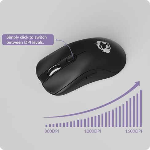 Akko AG325W Wireless Gaming Mouse, Optical Cordless Black Gamer Mouse with 3 Adjustable DPI Levels for Laptop/Computer/Desktop/PC/iPad, Compatible with Mac/Win in Saudi Arabia