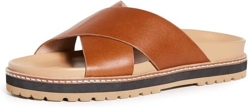 Madewell The Dayna Lugsole Slide Sandal in Leather English Saddle 5 M in Saudi Arabia