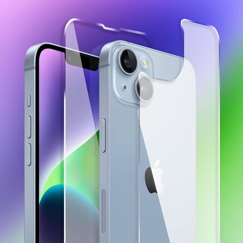 for iPhone 14 Back Screen Protector [2-Pack], iPhone 14 Back Glass Protector Rear Screen Protector for iPhone 14 (6.1 inch) in Kuwait