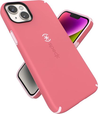 حافظة Speck iPhone 15 Plus & 14 Plus - حماية من السقوط، مقاومة للخدش، مصممة لحافظة MagSafe iPhone مع طلاء ناعم الملمس - iPhone 6.7 بوصة، حافظة مزدوجة الطبقات - مرجاني حلو/مرجاني فاتح CandyShell Pro in Saudi Arabia