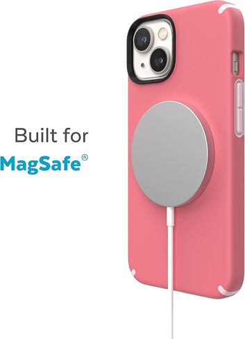حافظة Speck iPhone 15 Plus & 14 Plus - حماية من السقوط، مقاومة للخدش، مصممة لحافظة MagSafe iPhone مع طلاء ناعم الملمس - iPhone 6.7 بوصة، حافظة مزدوجة الطبقات - مرجاني حلو/مرجاني فاتح CandyShell Pro in Saudi Arabia