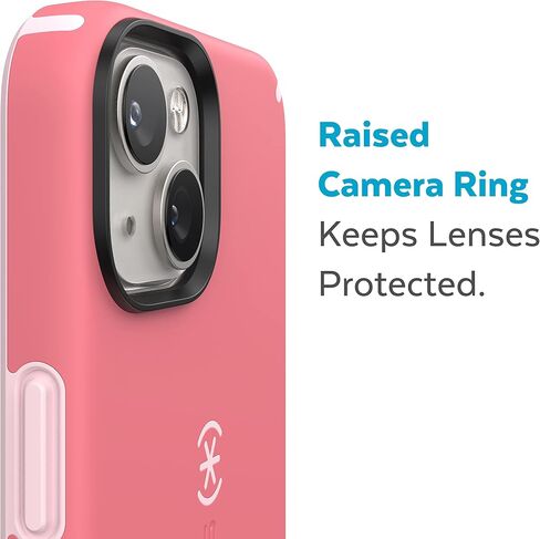 حافظة Speck iPhone 15 Plus & 14 Plus - حماية من السقوط، مقاومة للخدش، مصممة لحافظة MagSafe iPhone مع طلاء ناعم الملمس - iPhone 6.7 بوصة، حافظة مزدوجة الطبقات - مرجاني حلو/مرجاني فاتح CandyShell Pro in Saudi Arabia